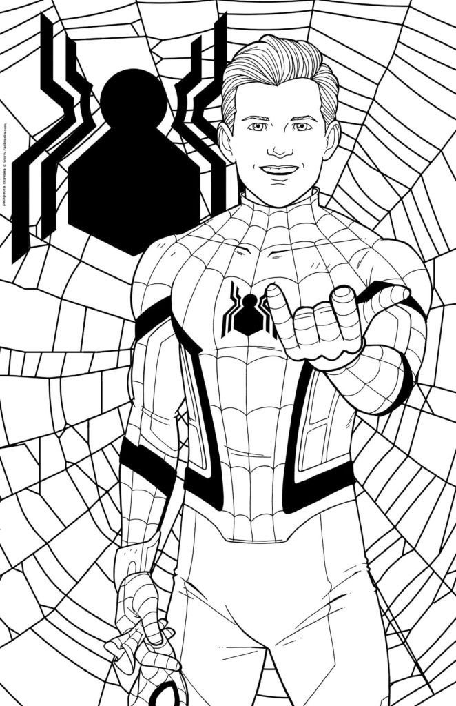 Spiderman en el fondo de una telaraÃ±a