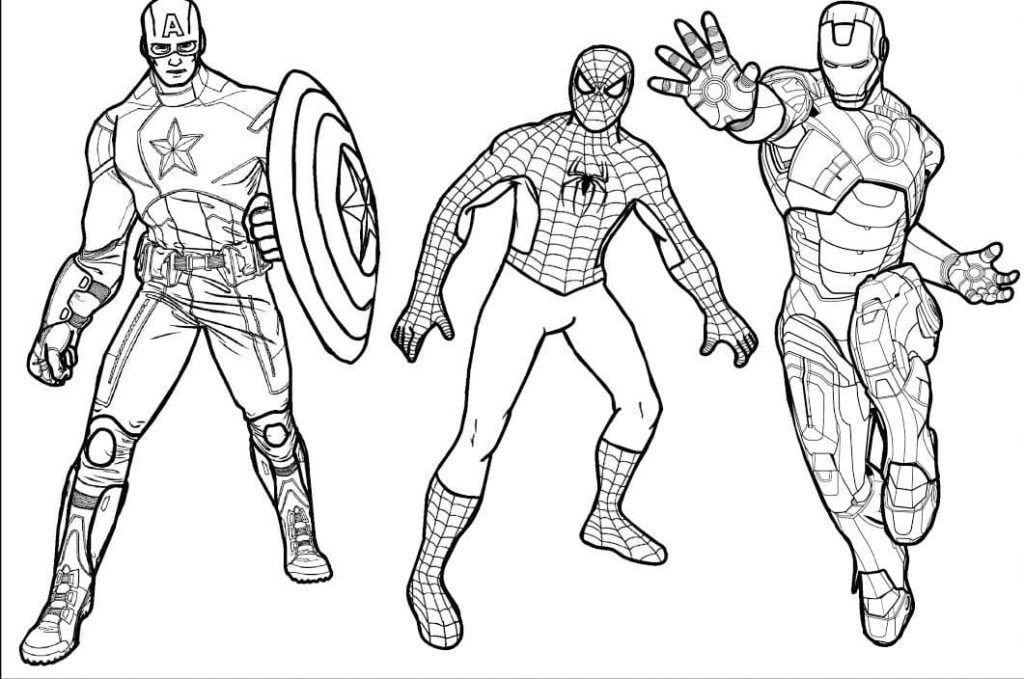 CapitÃ¡n AmÃ©rica, Spider-Man y Iron Man