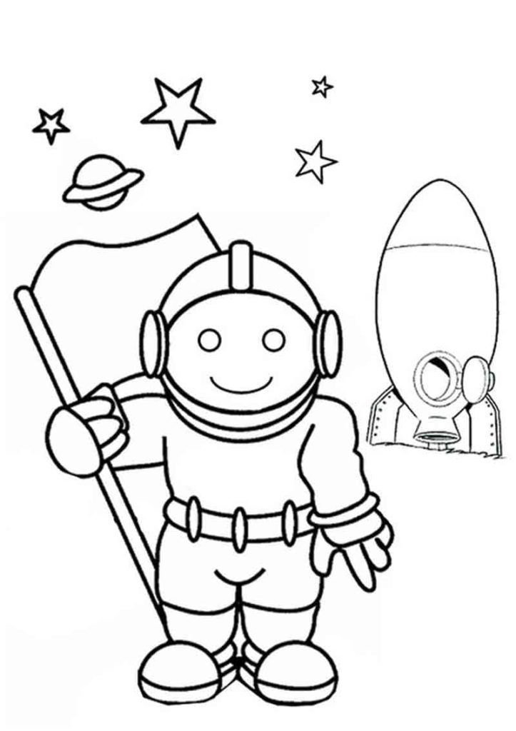 Astronauta con bandera