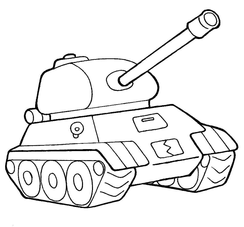 Dibujos de tanque para colorear para niños