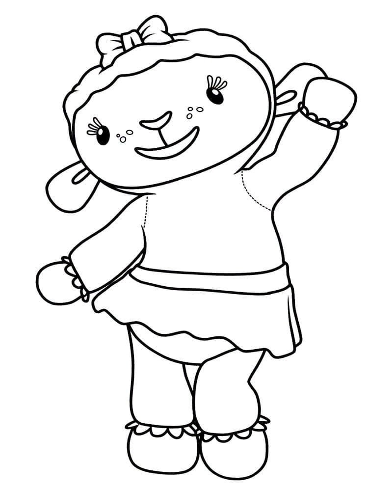 La oveja Lammy invita a los niños a colorearla.