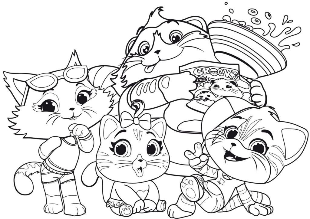 Todos los personajes de la caricatura 44 Gatos