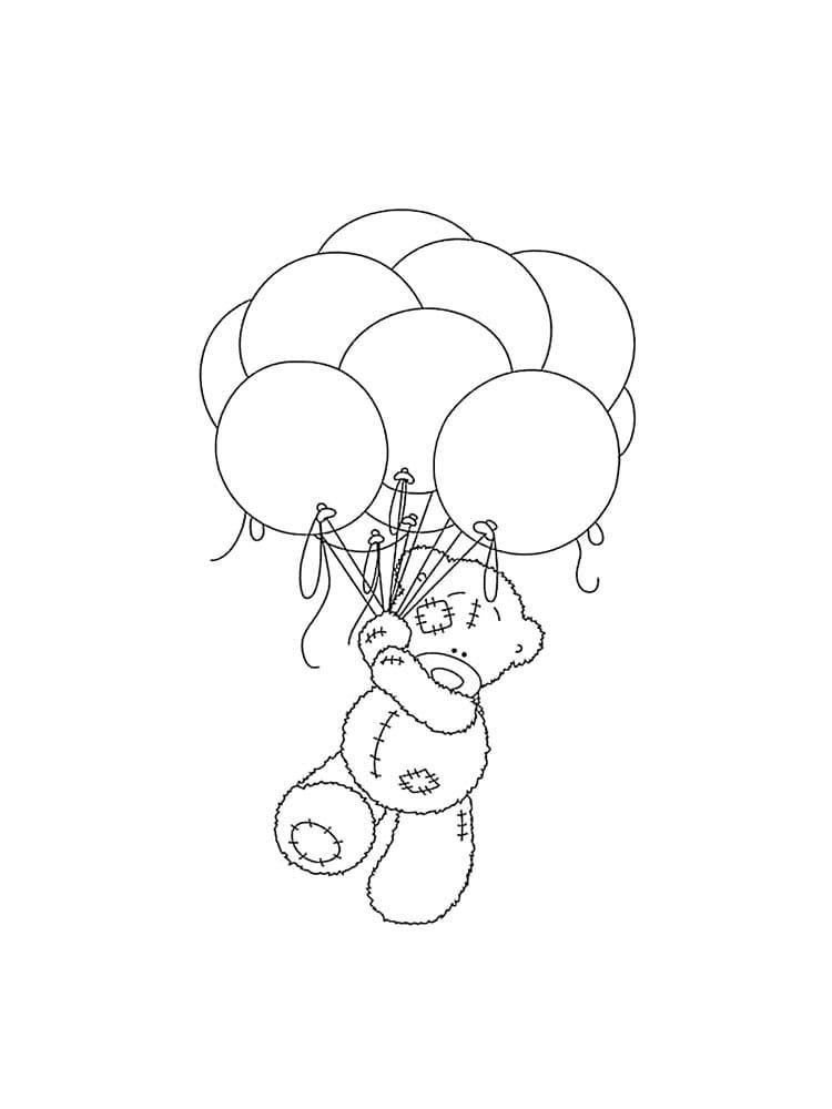Oso de peluche en globos