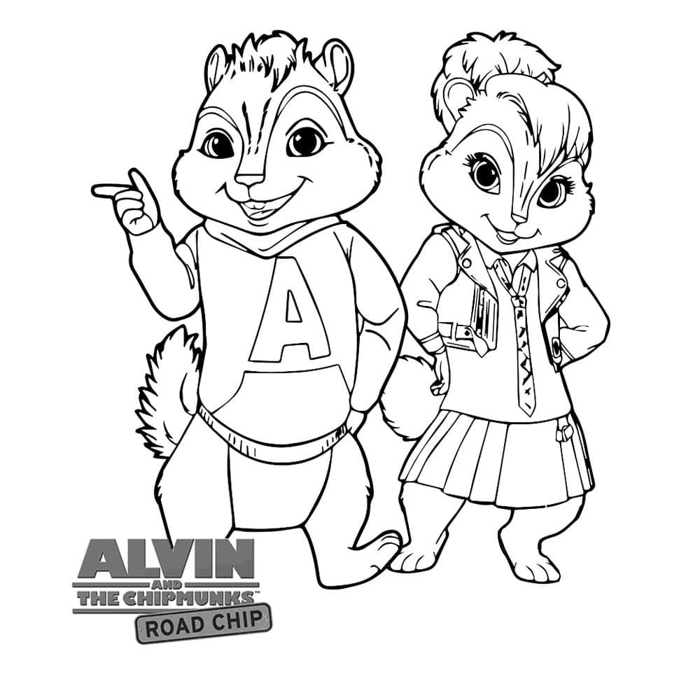 Dos lindas ardillas Alvin y Brittany