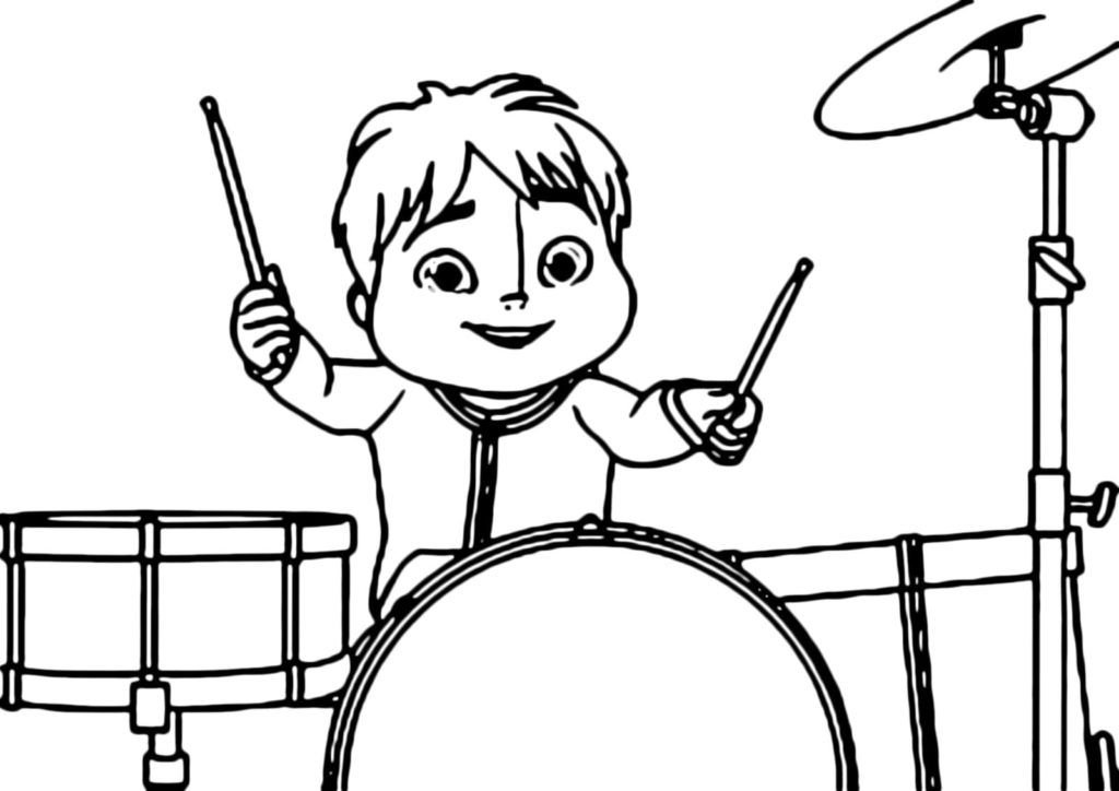Theodore toca el tambor