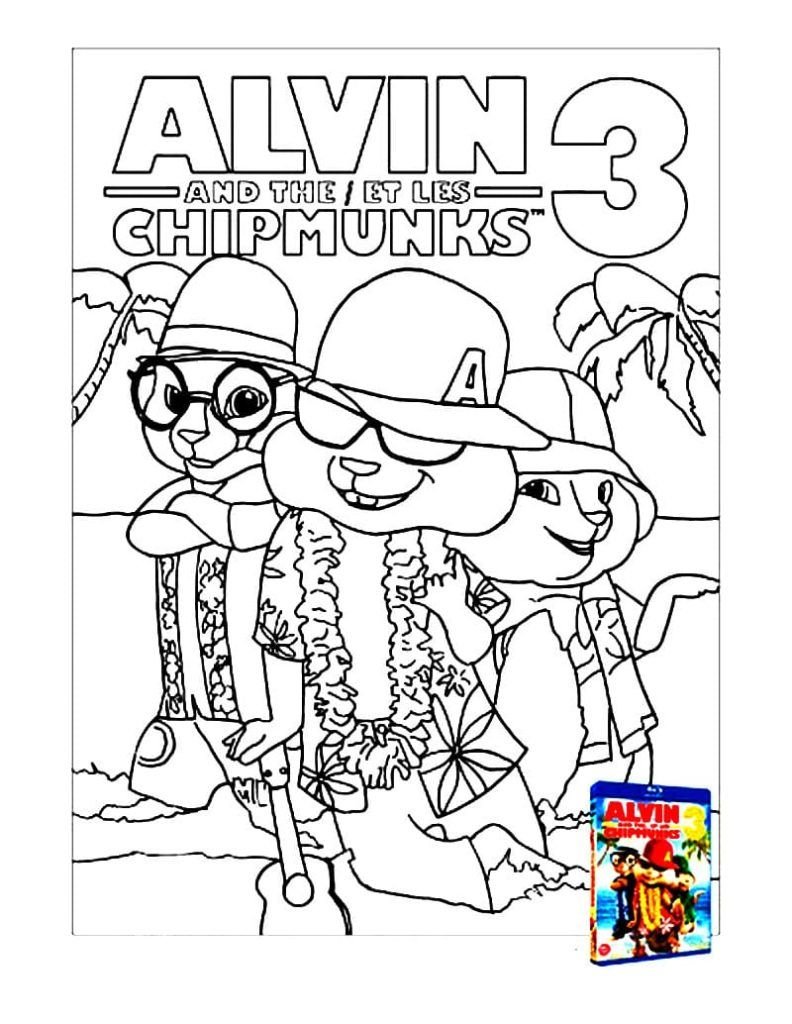 Dibujo de Alvin y las ardillas 3 para colorear