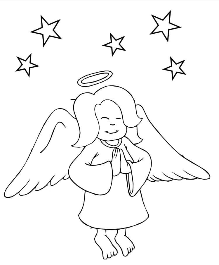 Buen ángel rezando