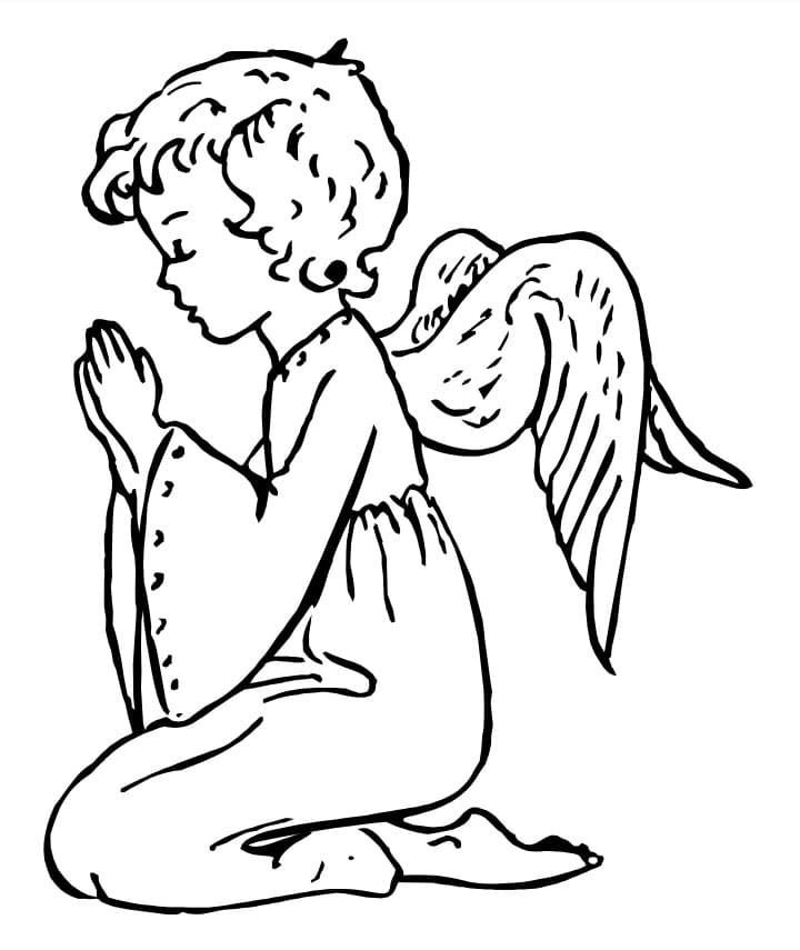 Niño ángel rezando