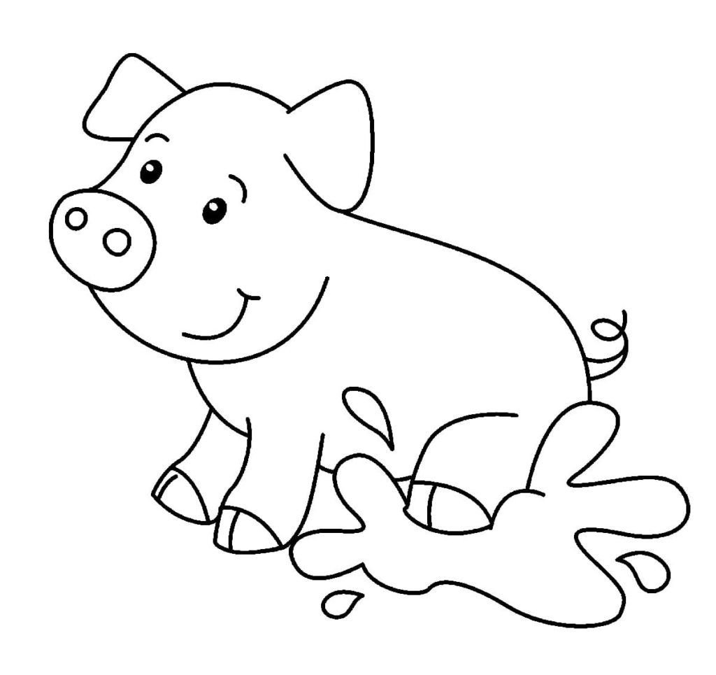 Cerdo en el barro