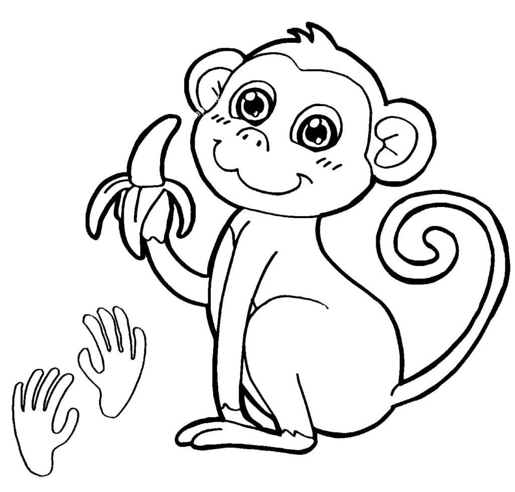 Mono comiendo banana