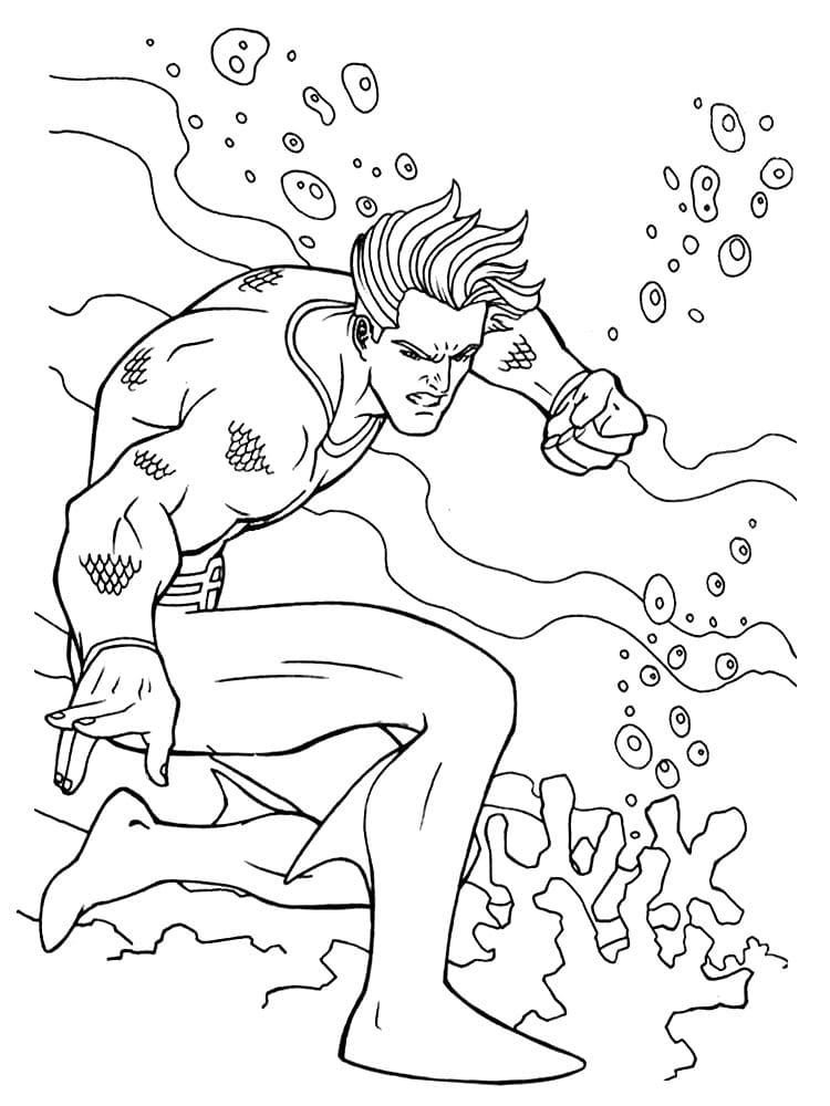 Aquaman bajo el agua