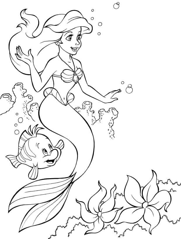 Ariel y Flounder