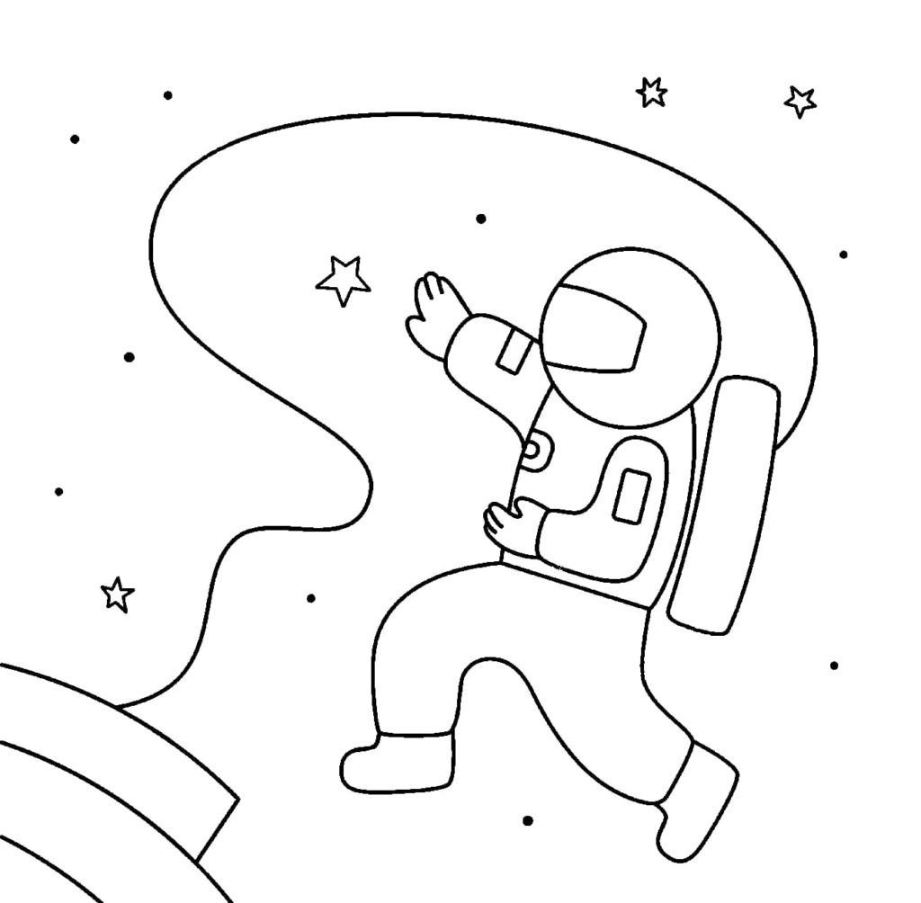Astronauta en el espacio ultraterrestre