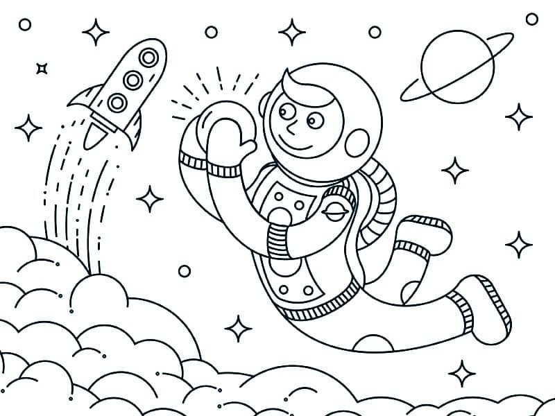 Astronauta explora el espacio