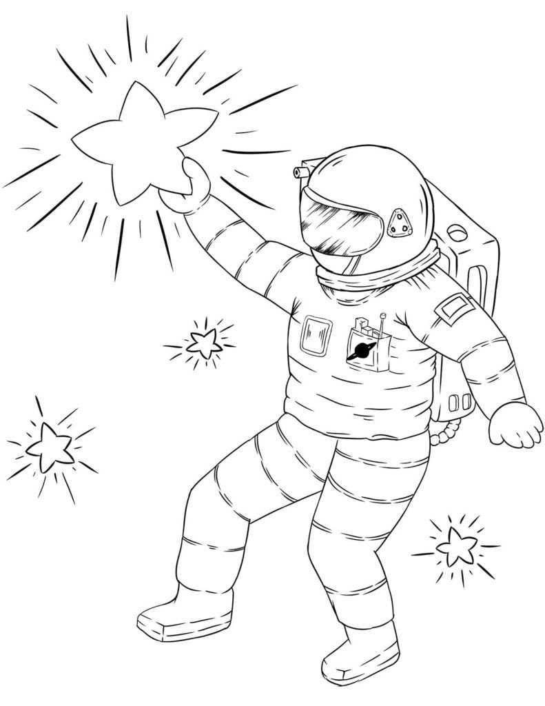 El astronauta alcanza la estrella