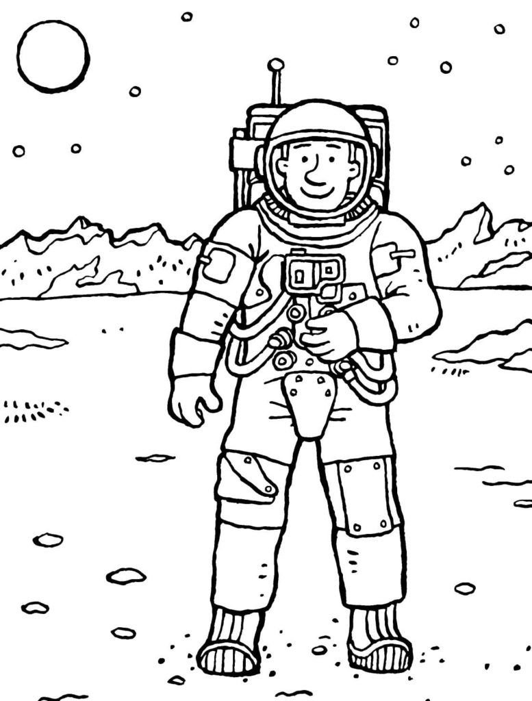 Astronauta en traje espacial