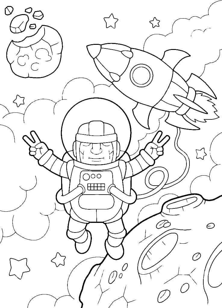 Astronauta en vuelo