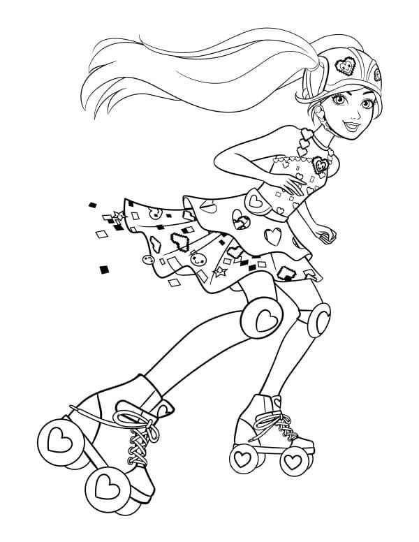 Barbie patinando