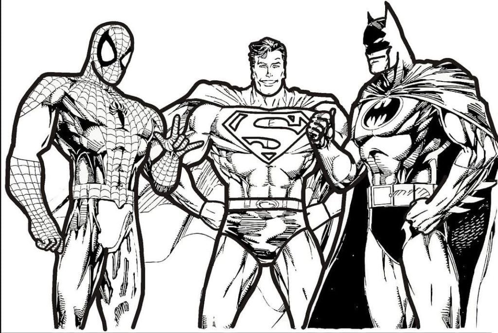 Spiderman, Superman y Batman