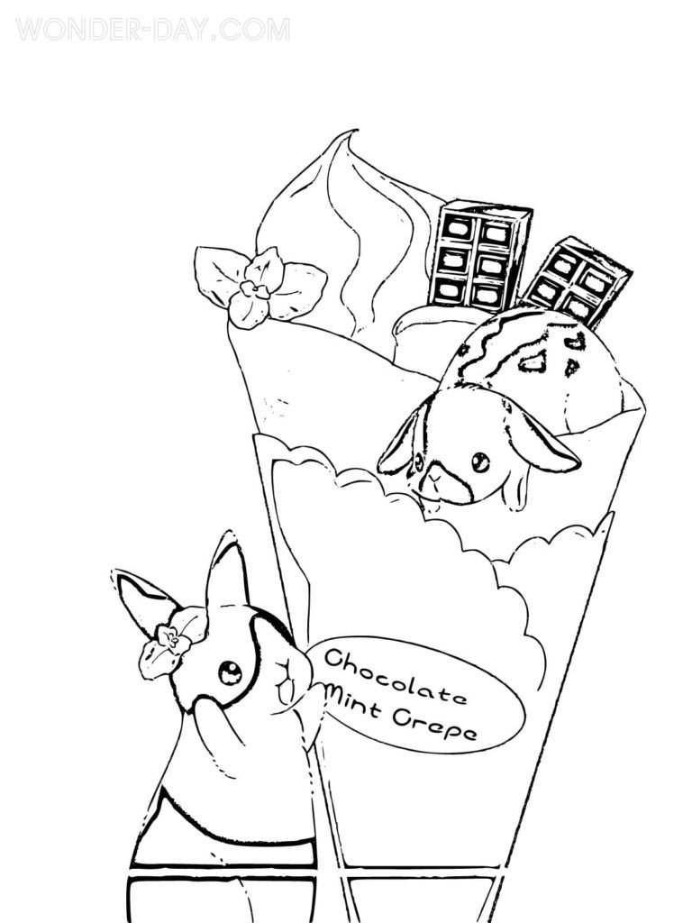 Conejos y helado de chocolate