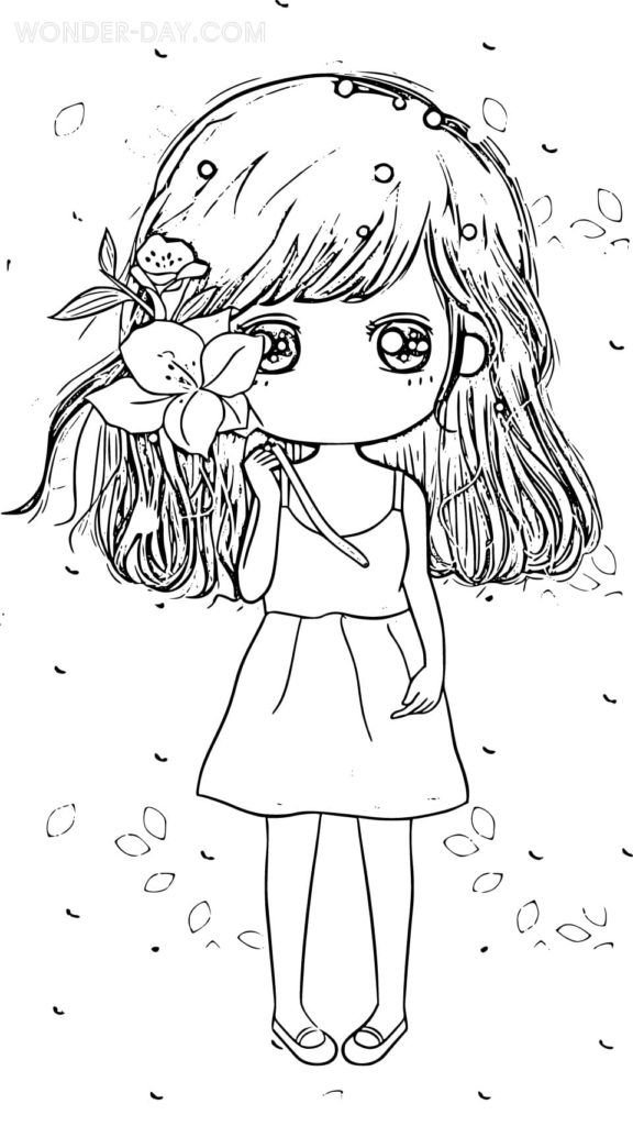 niña con una flor