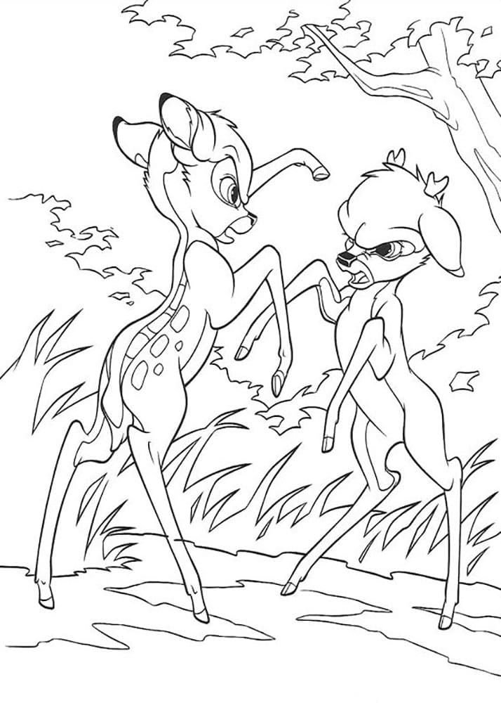 La pequeña pelea de Bambi y Faline