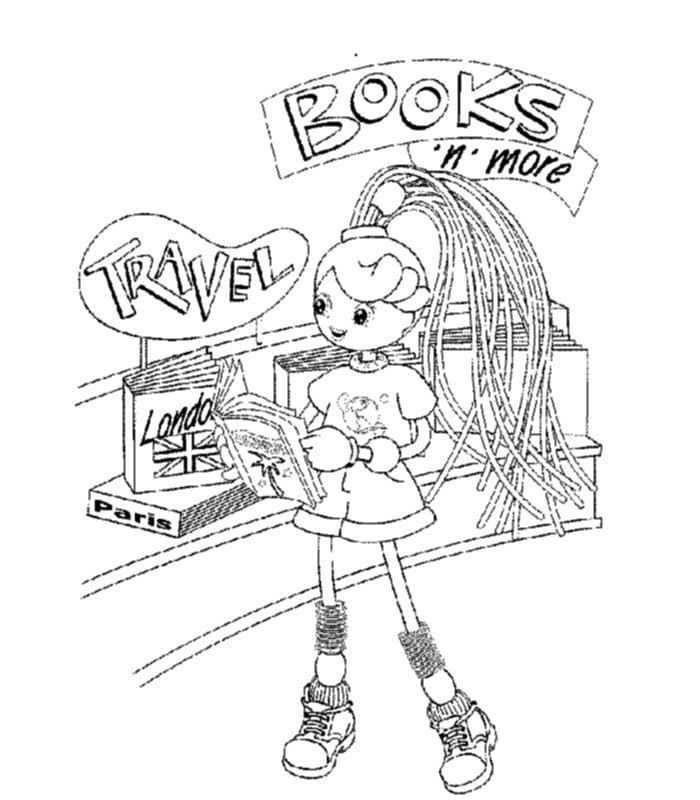 Betty Spaghetty con un libro