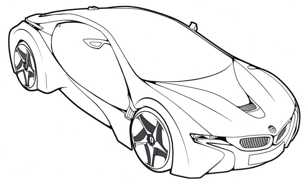 Dibujo de BMW i8 para colorear