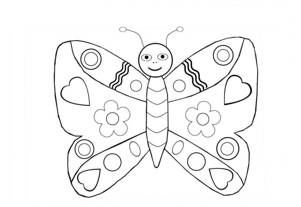 Mariposa con figuras en las alas