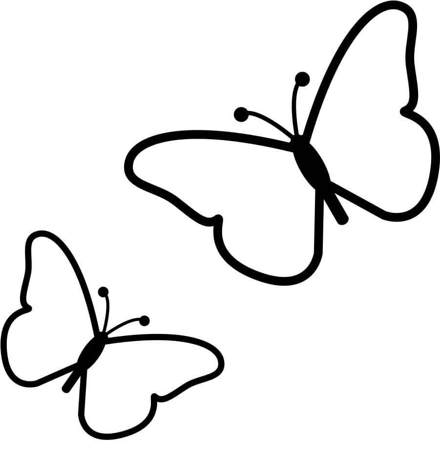 Dos mariposas ordinarias