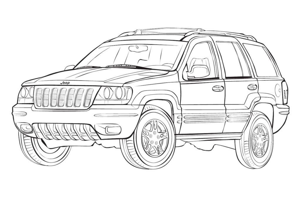 Dibujo de Jeep para colorear