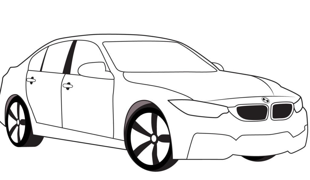 Dibujo de coche BMW para colorear