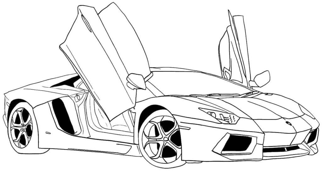 Lamborghini con puertas abiertas