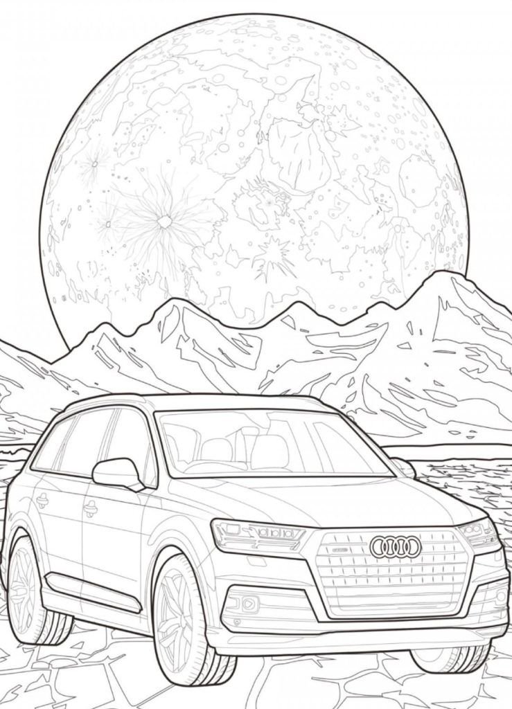 Dibujo de Audi para colorear