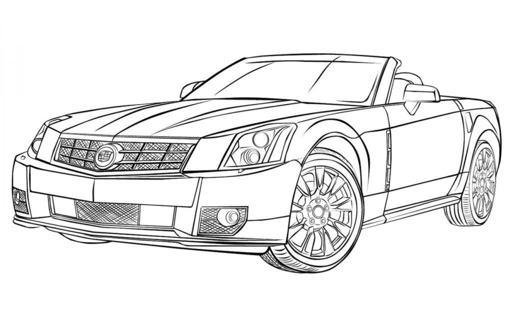 Dibujo de coche Cadillac para colorear