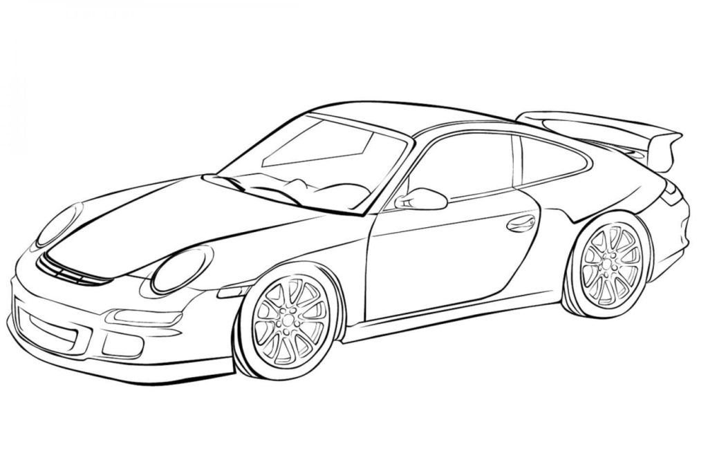 Dibujo de coche Porsche para colorear