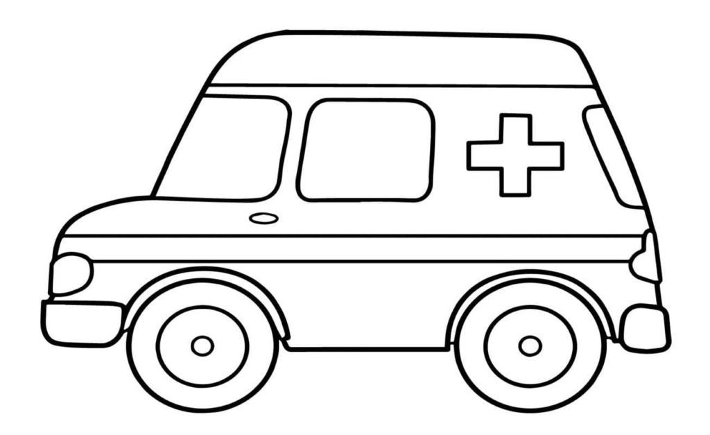 Dibujo de ambulancia para colorear