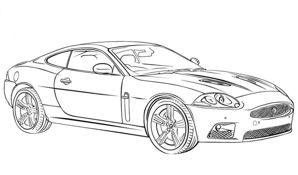 Dibujo de coche Jaguar para colorear
