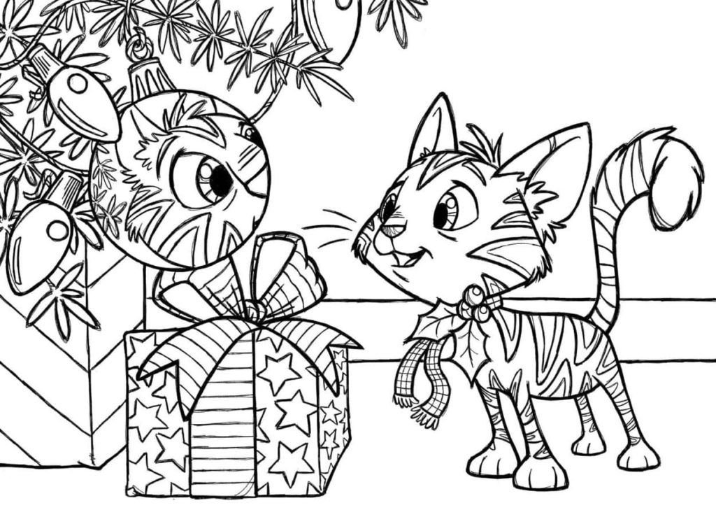 Los animales encontraron regalos debajo del árbol.