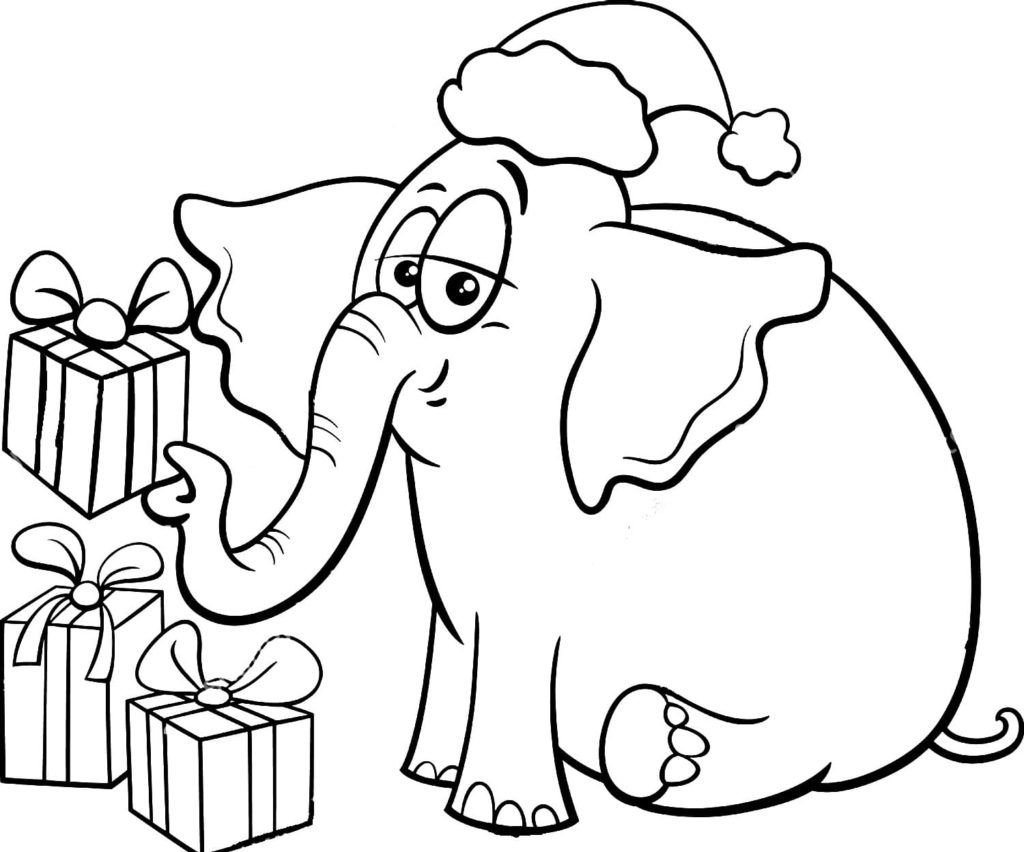 Elefante con regalos