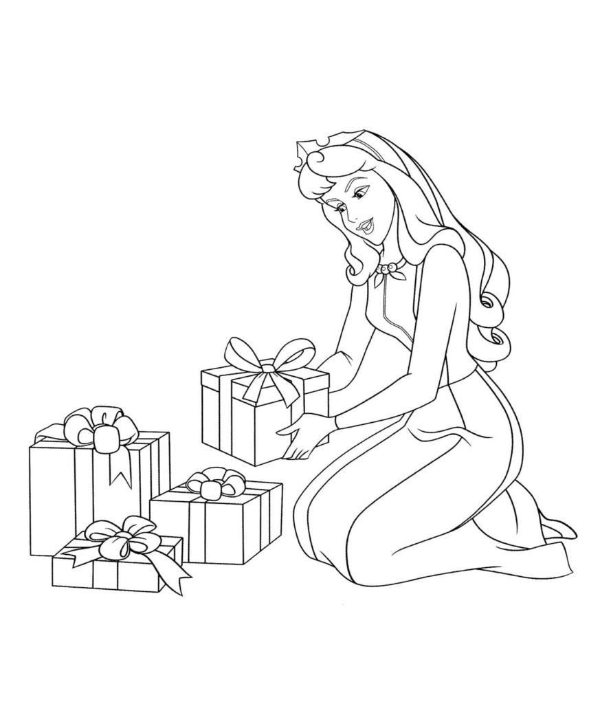 Princesa con regalos