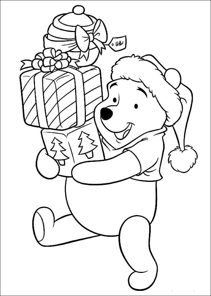 Winnie the Pooh lleva regalos para amigos