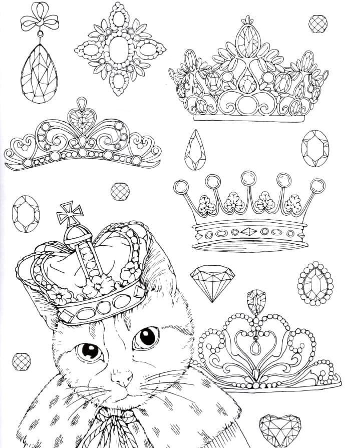 Una gran variedad de coronas para el rey gato.