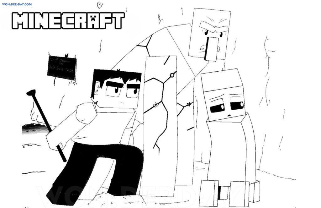 Creeper y Steve de Minecraft