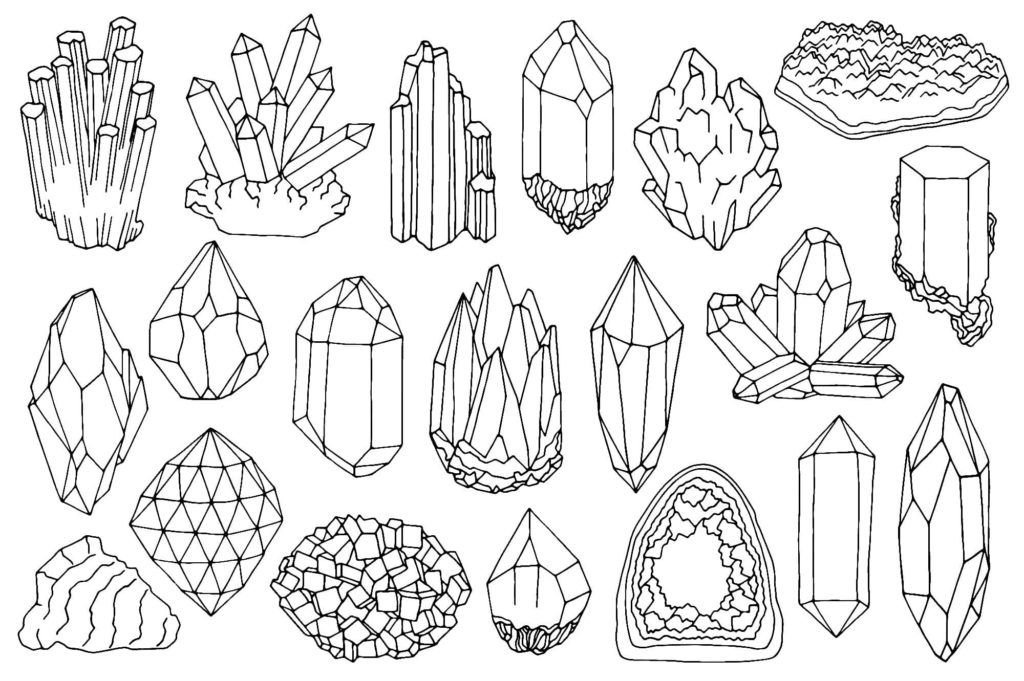Dibujo de Cristales para colorear