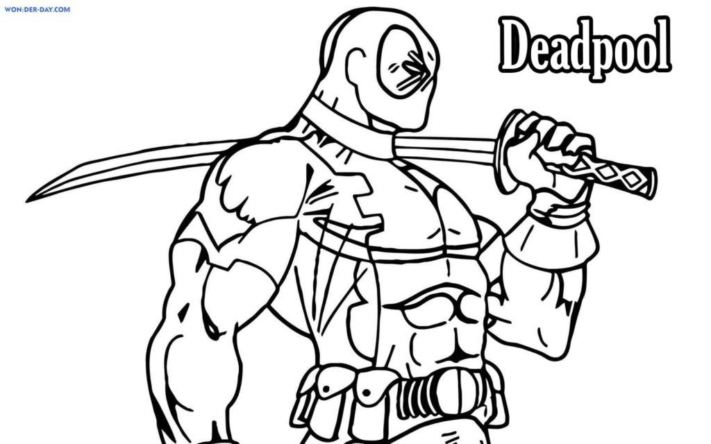 Dibujo de Deadpool para colorear
