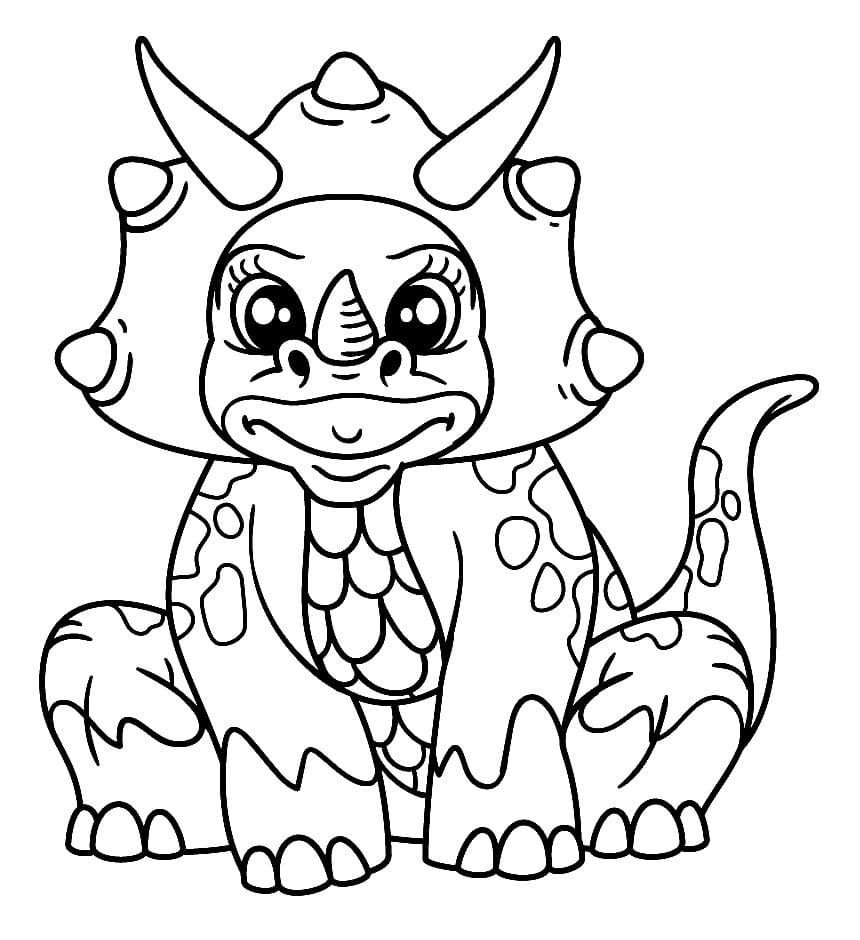 Triceratops de dibujos animados