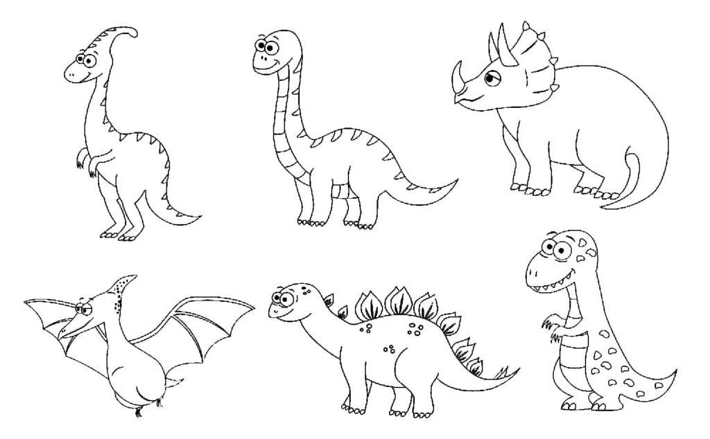 Seis dinosaurios
