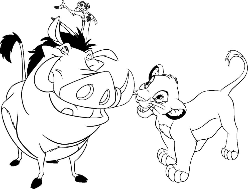 Timon, Pumba y Simba