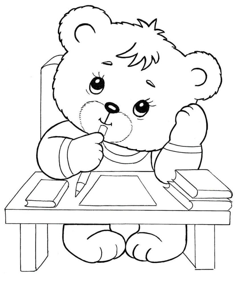 Bear aprende a escribir